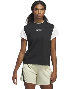 adidas Tall Size Select Sleeveless Top - Black