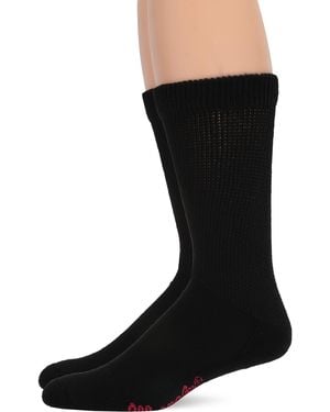 Wrangler Non-binding Ultra-dri Smooth Toe Boot Crew Socks 2 Pair Pack Casual - Black