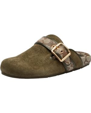 COACH One Clog In Suede - Brown