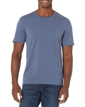 Goodthreads Short-sleeve Crewneck Soft Cotton Pocket T-shirt - Blue