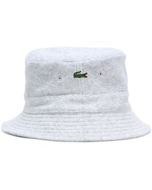 Lacoste S Terry Bucket Hat - White