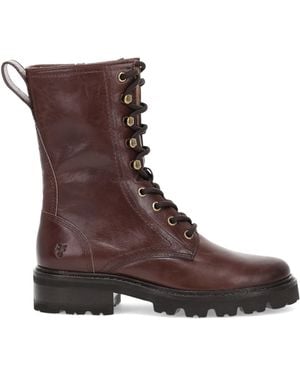 Frye Olivia Combat Bourbon 8 Medium - Brown