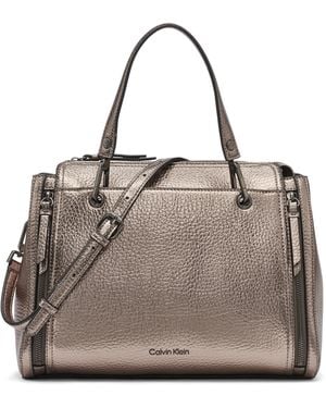 Calvin Klein Reyna Novelty Satchel - Gray