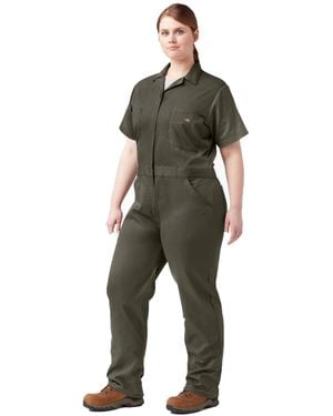 Dickies Plus Flex Cooling Short Sleeve Coveralls - Green