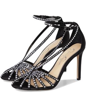 Jessica Simpson Jittale Embellished High Heel Sandals Pump - Black