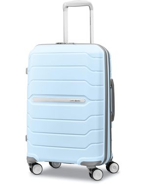 Samsonite On Luggage With Spinner Wheels - Hardshell Suitcase - Blue