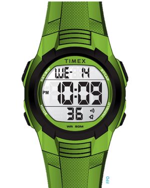 Timex Green Strap Digital Dial Green