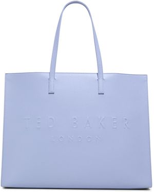 TED BAKER レザー　トートバッグ　白　水色 TED BAKER(テッドベーカー) トートバッグ(レディース) - 海外