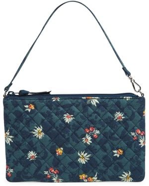 Vera Bradley Cotton Convertible Wristlet With Rfid Protection - Blue