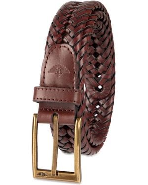 Dockers Leather Braided Casual And Dress Belt,brown,30