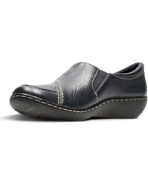 Clarks , Ashland Lane Q Slip On Shoe Navy 12 W - Black