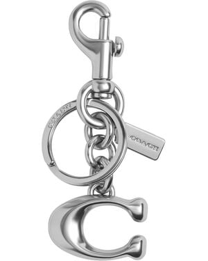COACH Solid C Bag Charm - Metallic