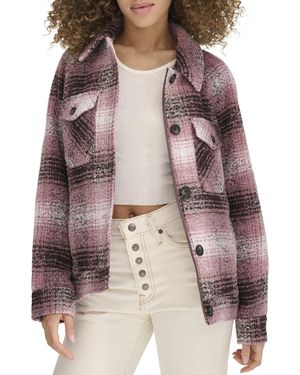 Levi's Zoe Relaxed Wool Plaid Shirt Jacket - Multicolor
