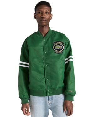 Lacoste Bomber Jacket W/croc Badge - Green