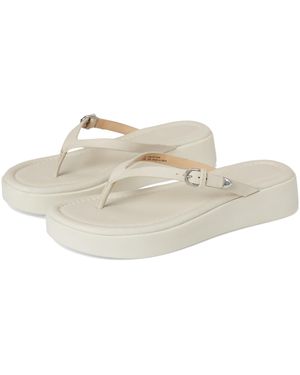 Frye Maya Buckle Thong Sandals - White