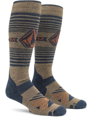 Volcom Horizon Wool Blend Otc Sock Chestnut Brown S5 S - Gray