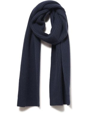 Vince S Cashmere Blend Shaker Stitch Rib Knit Scarf,coastal,os - Blue