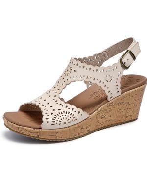 Skechers Beverlee-easy To Adore Wedge Sandal - Metallic