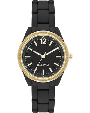 Nine West Rubberized Bracelet Watch - Gray