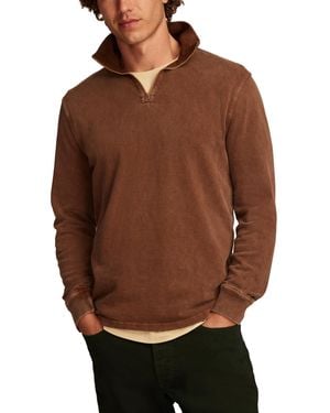 Lucky Brand Weekend Slub Half Zip Mock - Brown