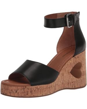 Lucky Brand Himmy Sculpted Wedge Sandal - Black