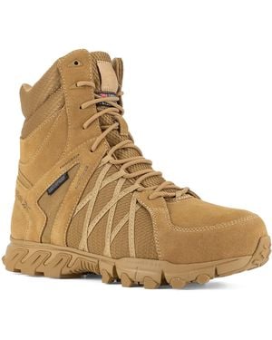 Reebok Stivali tattici impermeabili isolati con cerniera laterale da - Marrone