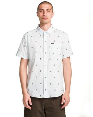 Volcom Patterson Short Sleeve Button Down Woven Shirt - White