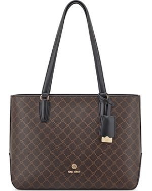 Nine West Lakelyn Large Tote Bag - Brown