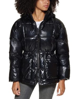 Levi's Quilted Megan Hooded Puffer Jacket - Black
