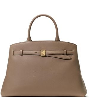 Kate Spade Deco Pebbled Leather Large Satchel - Brown