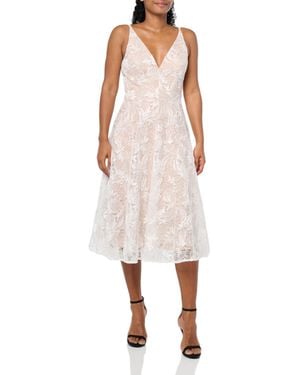 Dress the Population Aurora Sleeveless Plunge Lace Midi Dress Seafoam buy Small NWT