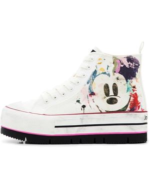 Desigual 4 Fabric High Shoes_sneaker Boot_micke 1000 White