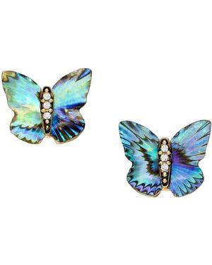 Fossil Sutton Gold Stainless Steel Earring - Blue