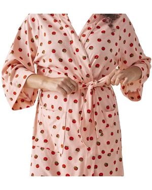 Vera Bradley Cotton Knit Robe - Pink