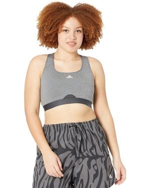 adidas Powerreact Training Medium Support Bra - Gray