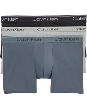 Calvin Klein Micro Stretch 3-pack Low Rise Trunk - Blue