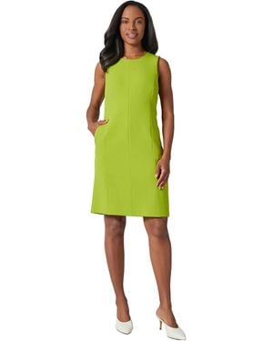 Kasper Plus Size Slvls Multi Seam Sheath Dress - Green