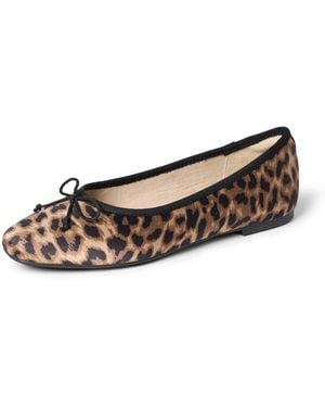 The Drop Pepper Ballet Flat With Bow - Brown