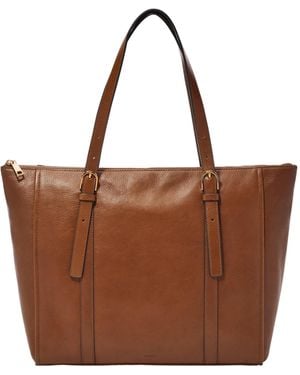 Fossil Gemma Tote, Medium Brown Large 並行輸入品 Gemma Brown Tote by Fossil Online | THE ICONIC | Australia