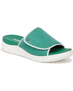 Dr. Scholls Shoes S Time Off Set Slide Sandal Court Green Microfiber 8.5 M
