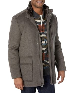 Cole Haan Wool Car Coat - Gray