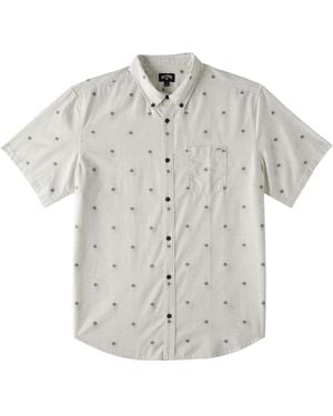 Billabong All Day Jacquard Short Sleeve Woven - Gray