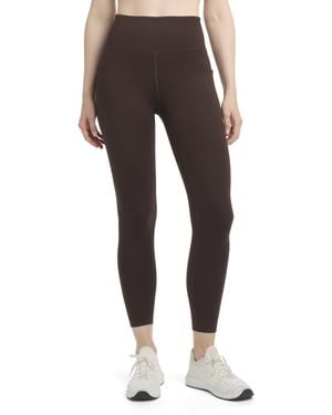 Danskin Satin Stitch Shaped Back 7/8 Leggings - Brown