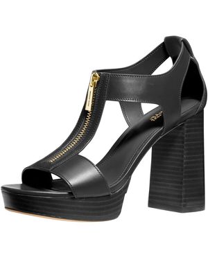 MICHAEL Michael Kors Berkley Mid Sandal Sandals, Leather - Black
