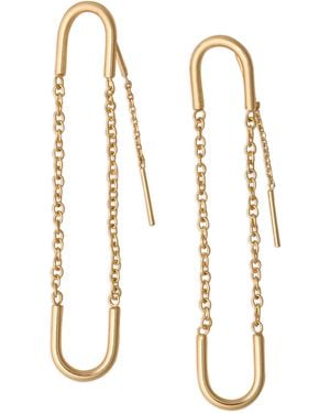 Lucky Brand Modern Stud Chain Earring - Metallic