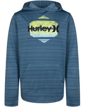 Hurley Long Sleeve Hooded Graphic T-shirt - Blue
