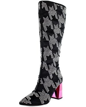 Betsey Johnson Naomy Tall Block-heel Boots - Black