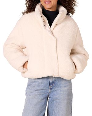 Amazon Essentials Crop Boucle Puffer Jacket - Natural