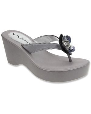 Nina Basmati-ys Flip Flop,silver,8 M Us - Metallic