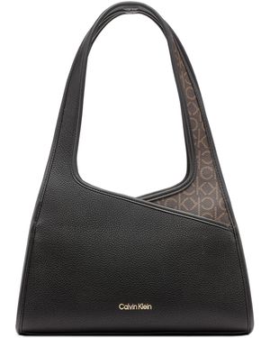 Calvin Klein Lyla Triple Compartment Satchel - Black